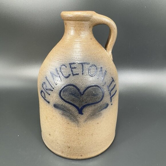 Vintage 1988 Braun Buffalo NY Stoneware Jug Container Brown Salt Glaze Pottery - Picture 14 of 16